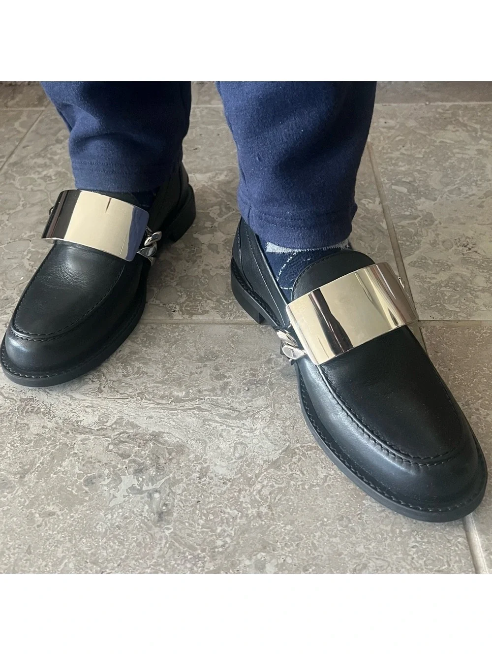 JW Anderson Logo-Engraved Leather Loafers in Black, Size 41 NEW in Box + DustBag